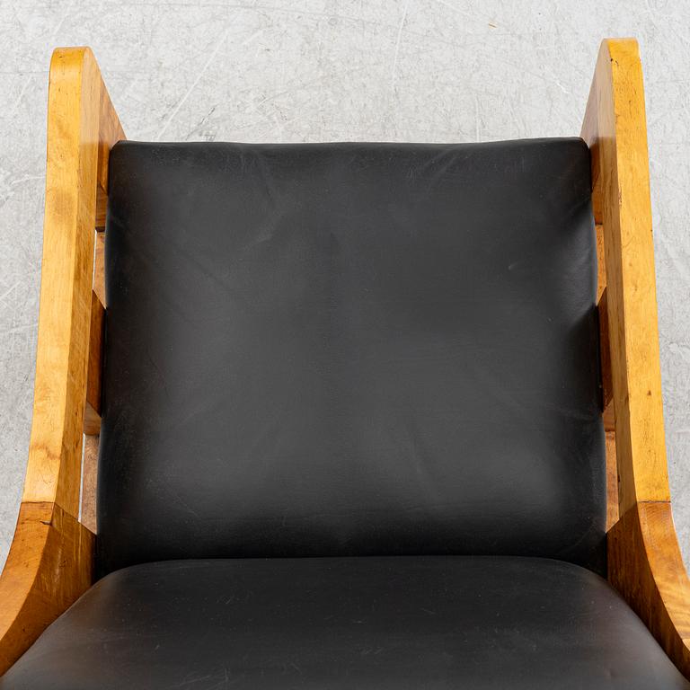 An Art Nouveau armchair, circa 1900, Northern Europe.