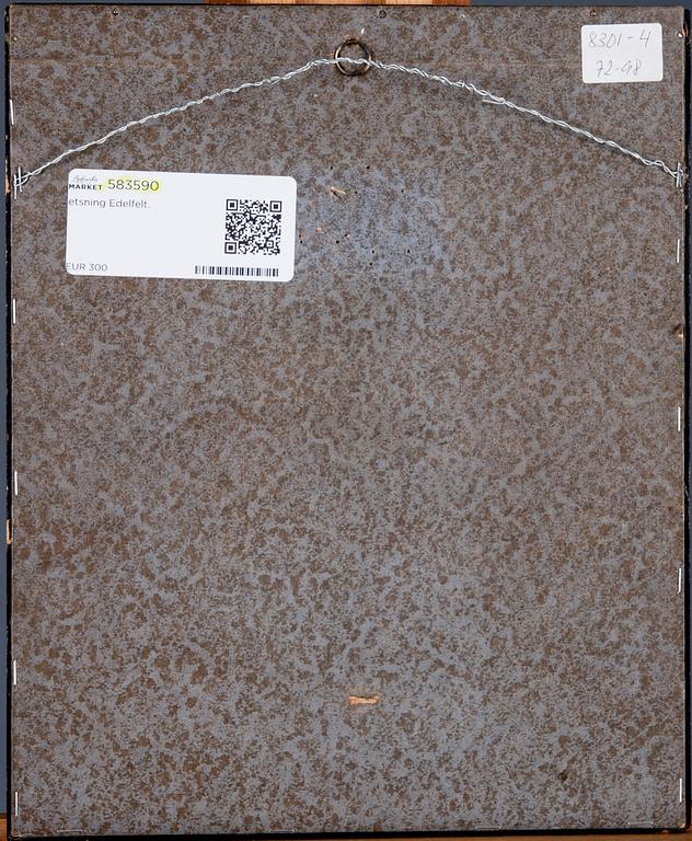 ALBERT EDELFELT, färgetsning, plåtsignerad.