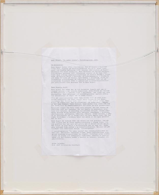 HANS WIGERT, torrnålsgravyr, signerad och numrerad 89/125.