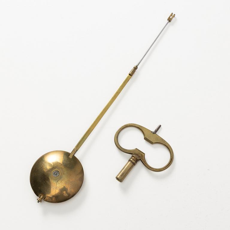 A late Gustavian wall clock by Per Henrik Beurling (master in Stockholm 1783-1806).