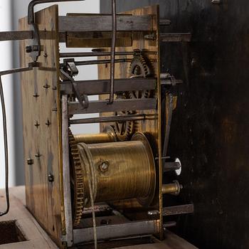 A painted longcase clock. 18th/19th Century.