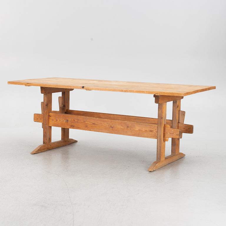 Pinewood table, first half of the 20th century.