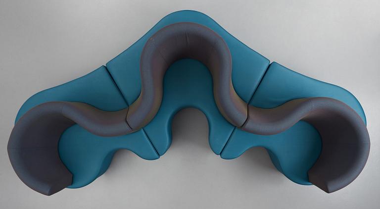 Verner Panton, a "Cloverleaf" sofa, Verpan international, Denmark, post 1969.