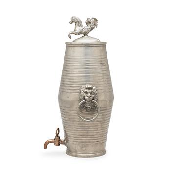 1638. A pewter water cistern by I Buhrman 1779.