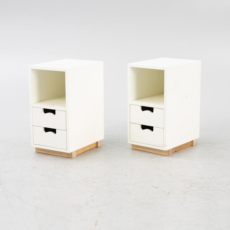 Jonas Bohlin and Thomas Sandell, cabinets/bedside tables, a pair, "Snö", Asplund.