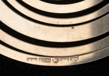 Tapio Wirkkala, HÄNGSMYCKE, silver, "Silvermåne", N. Westerback 1974.