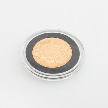 Guldmynt Sverige, Oscar II 20 kr, 1887.