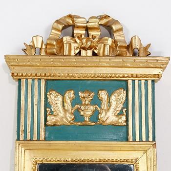 SPEGEL, sengustaviansk, stämplad troligen med Jönköpings hallstämpel, tidigt 1800-tal.