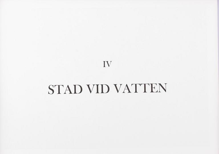 Ernst Billgren, "Mapp "Vid vägens slut" med 5 färglitografier och en akvarell.