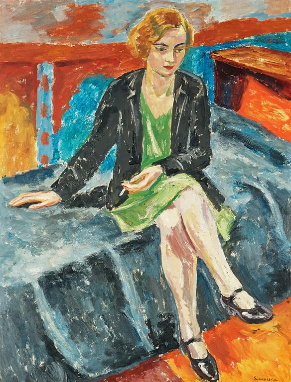 Birger Simonsson, "Flicka med cigarett" (Girl with cigarette).