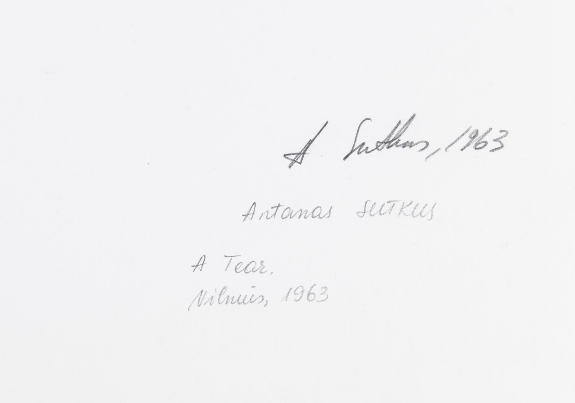 Antanas Sutkus, "A Tear, Vilnius, 1963".