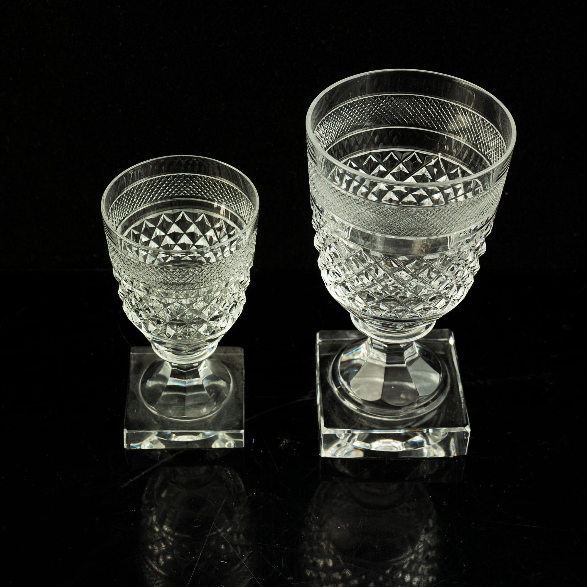 22 'Kent' glasses, Kosta.