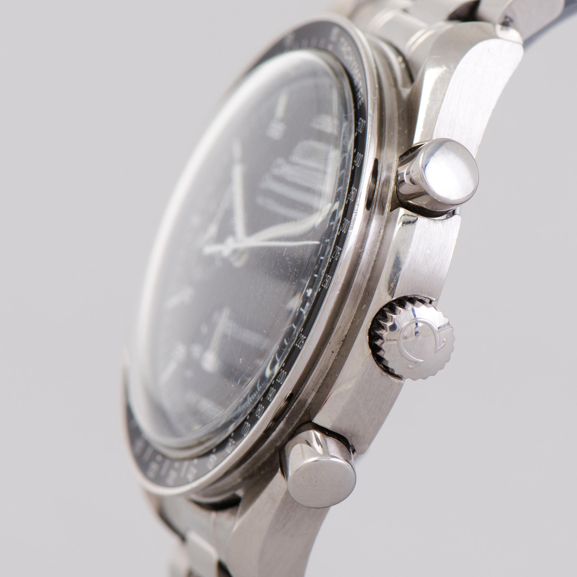OMEGA, Speedmaster, Reduced, chronograph, wristwatch, 39 mm.