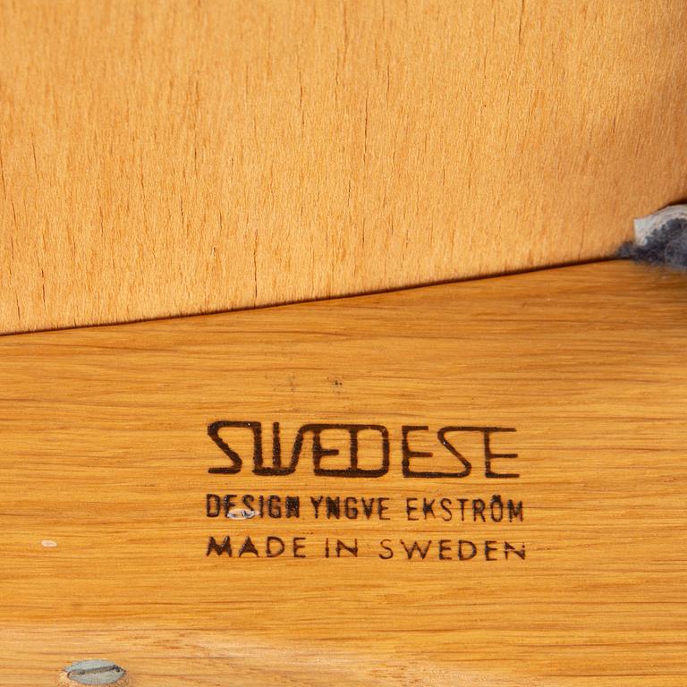 Yngve Ekström, a 'Lamino' oak ottoman, Swedese.