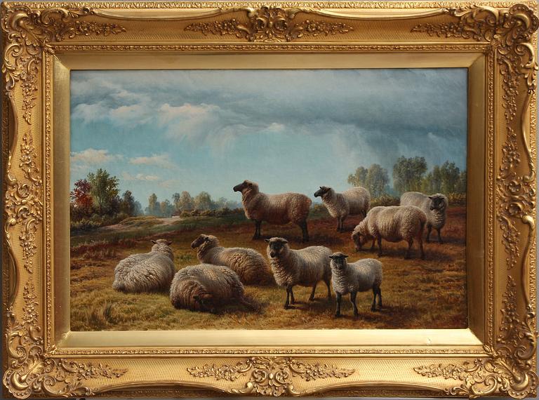 CHARLES JONES, tillskriven, olja på duk, monogramsign, a tergo dat 1889.