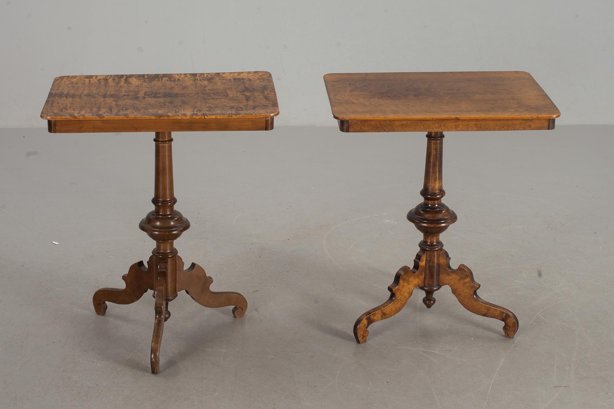 BORD, ett par snarlika, 1800-talets senare del.