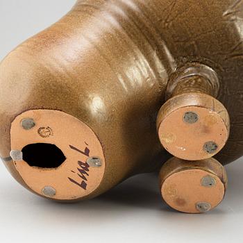 LISA LARSON, a 'Lejon Maxi' stoneware sculpture from K-Studion,  Gustavsberg.