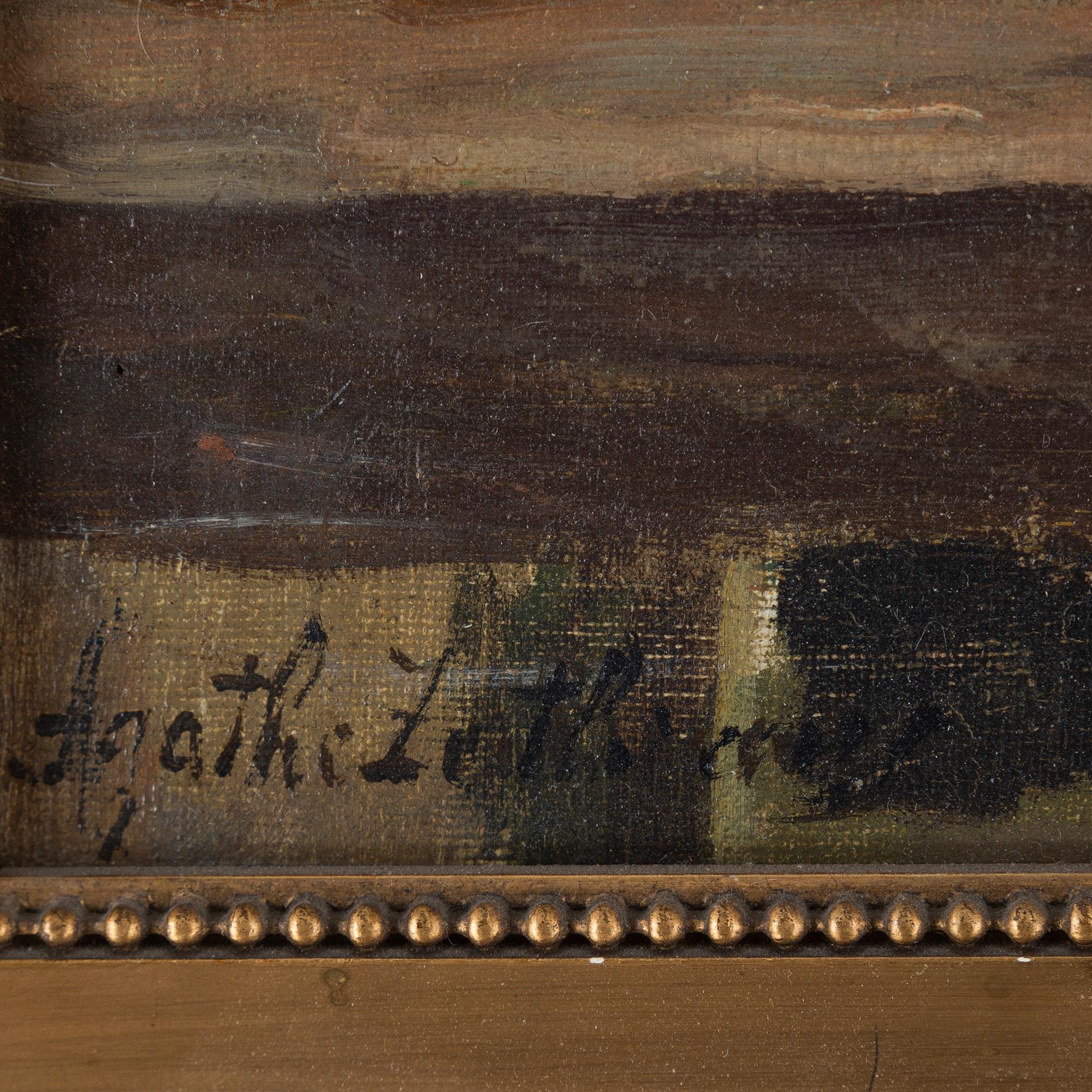 Agatha Zethraeus, oil on canvas, signed.