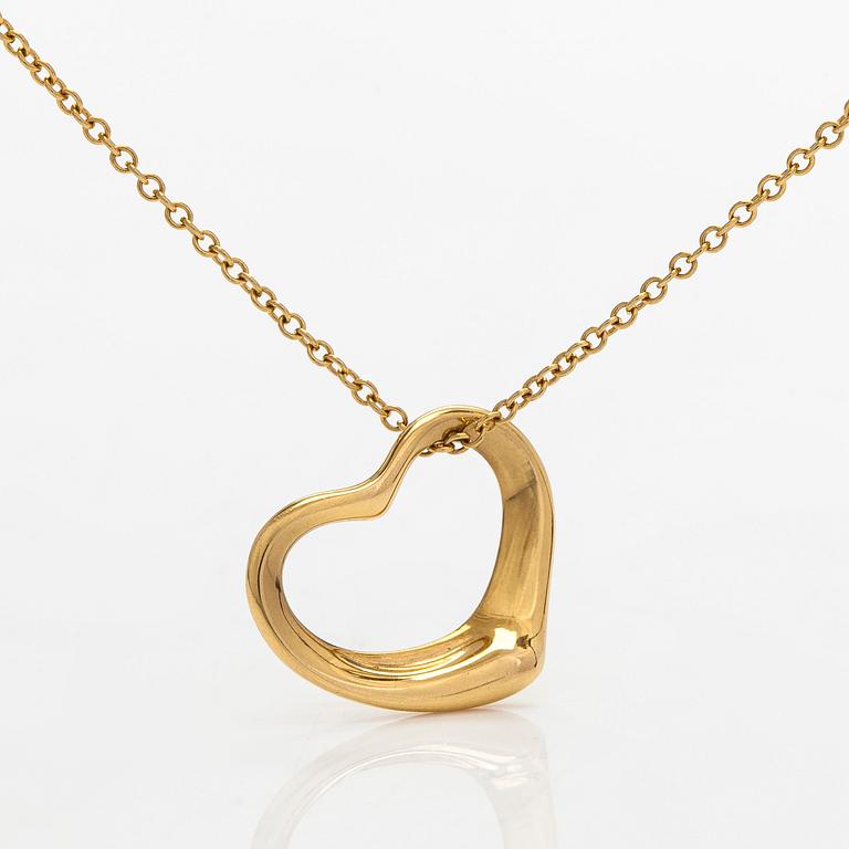 Tiffany & Co, Elsa Peretti, an 18K gold necklace, "Open Heart",.