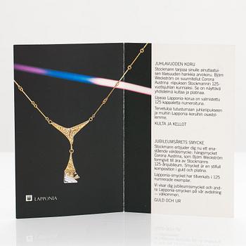 Björn Weckström, A 14K gold and platinum necklace "Corona Austrina". Lapponia 1986.