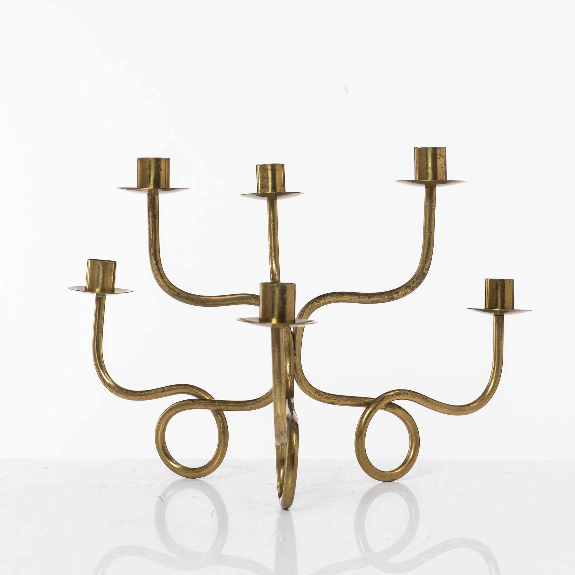 Josef Frank, Candle holder, brass, Company Svenskt Tenn, designed in 1934.
