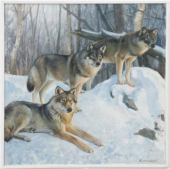 Slava Kliuchnikov, Vintermotiv med tre vargar.