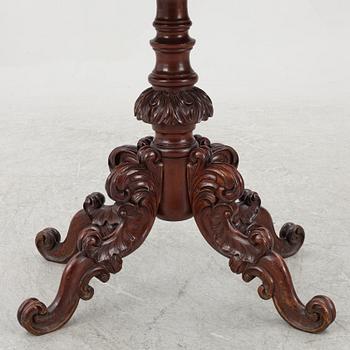 A rococo style card table, 19th century.