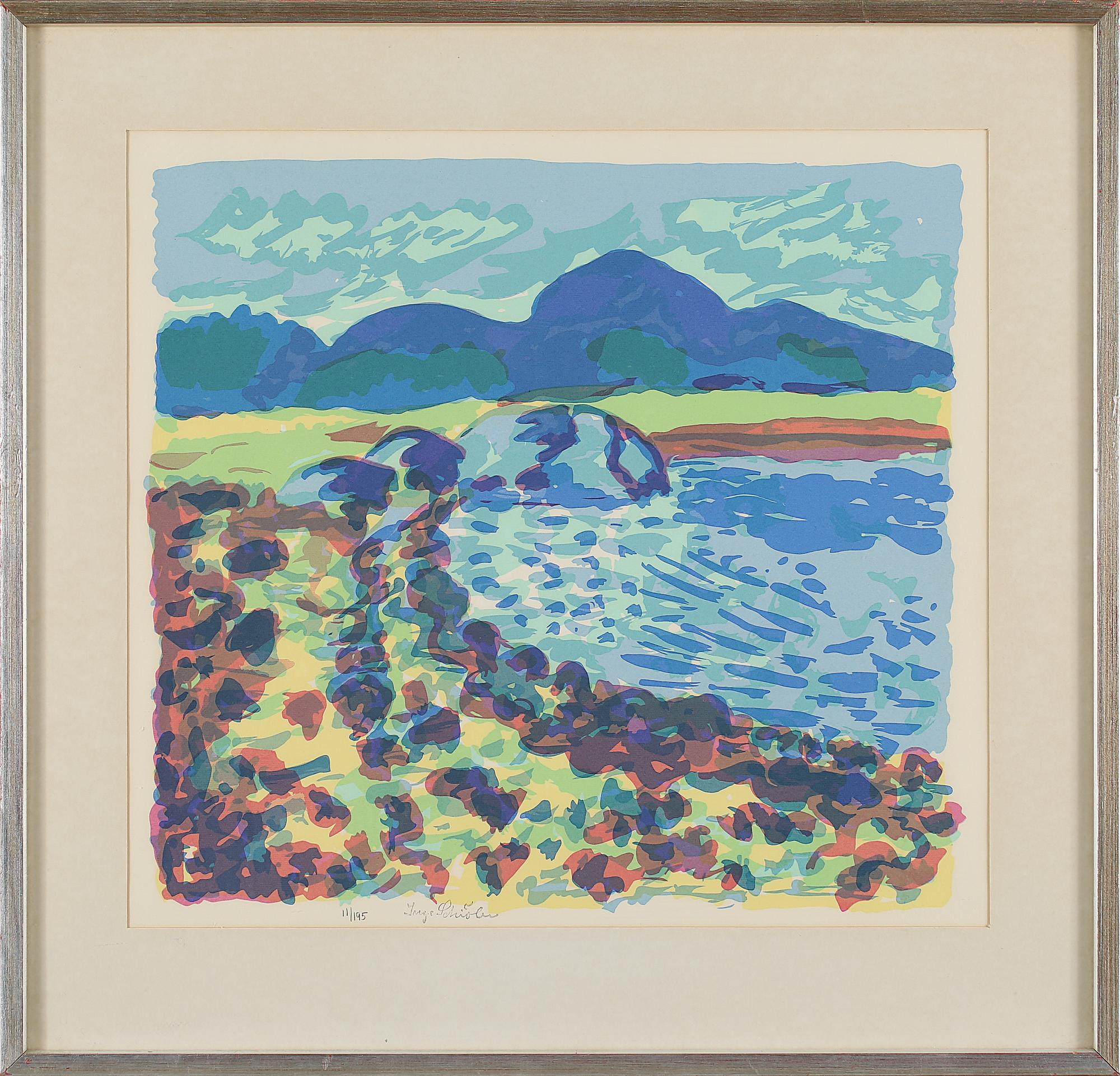 INGE SCHIÖLER, färglitografi, stämpelsignerad och numrerad 11/195.