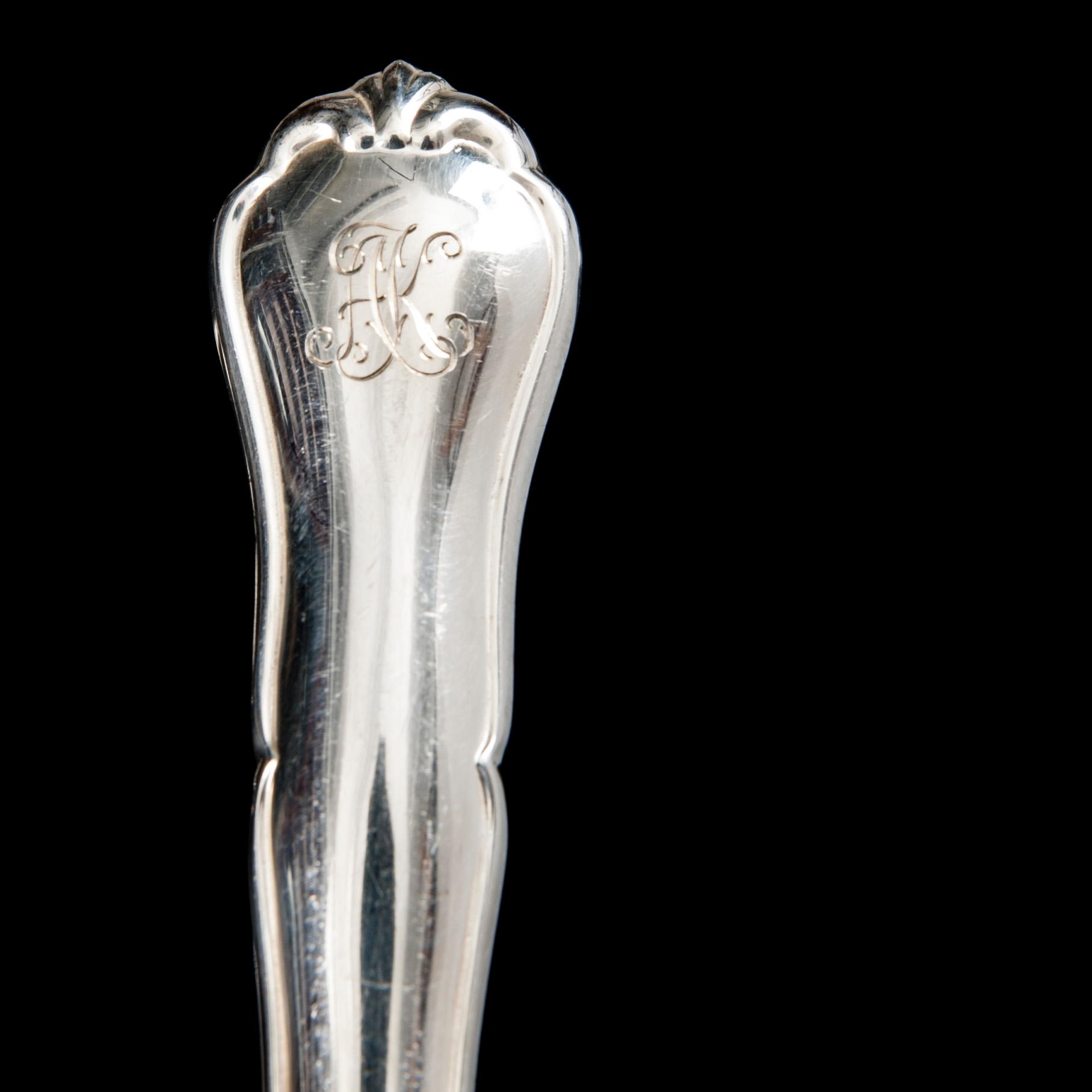BESTICK, silver, 18 delar, "Chippendale, finska stämplar. 1970-90-tal.