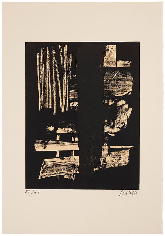 Pierre Soulages, "Lithographie n° 9".