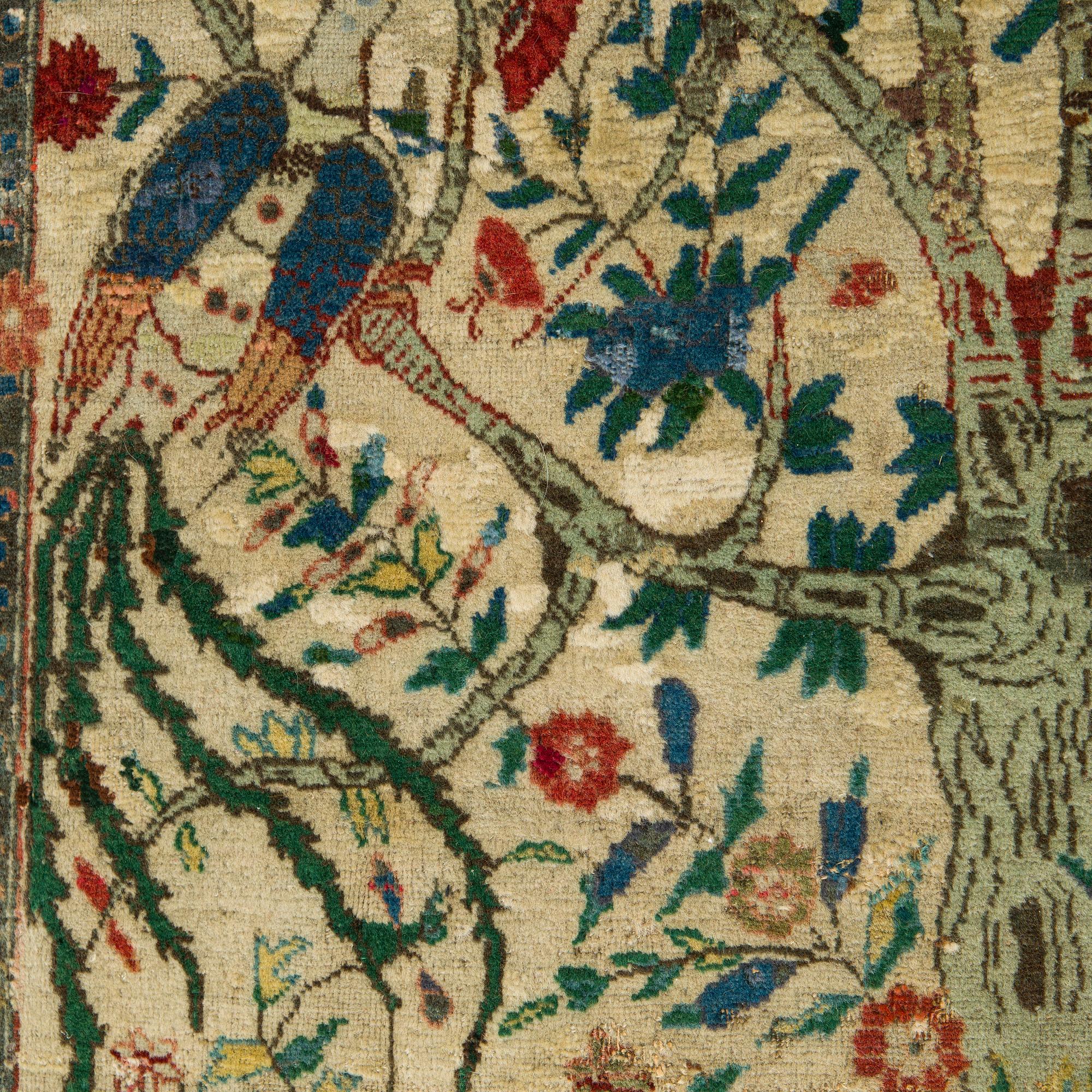 Matto, antiikki, figuraali, Täbris, Luoteis-Persia, n. 195 x 137 cm.