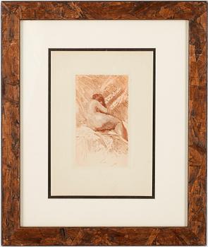 Anders Zorn · ANDERS ZORN, etsning, signerad i plåten.
