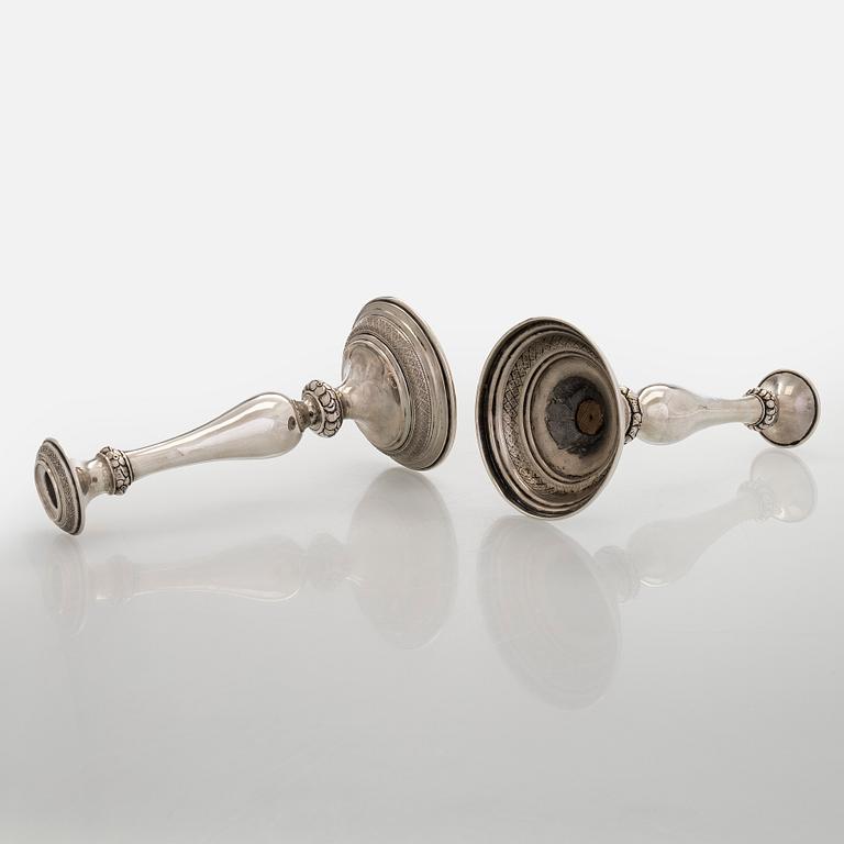A pair of silver candlesticks, Austro-Hungarian Empire, 1867 - 1872.