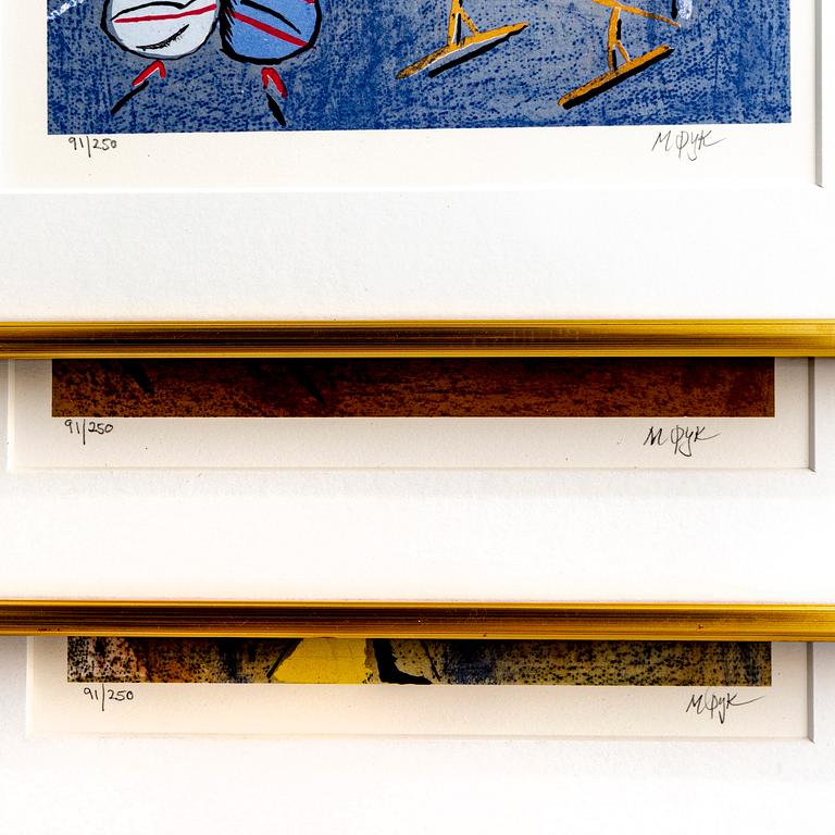 Madeleine Pyk, a set of six lithographs signed and  numbered 91/250.