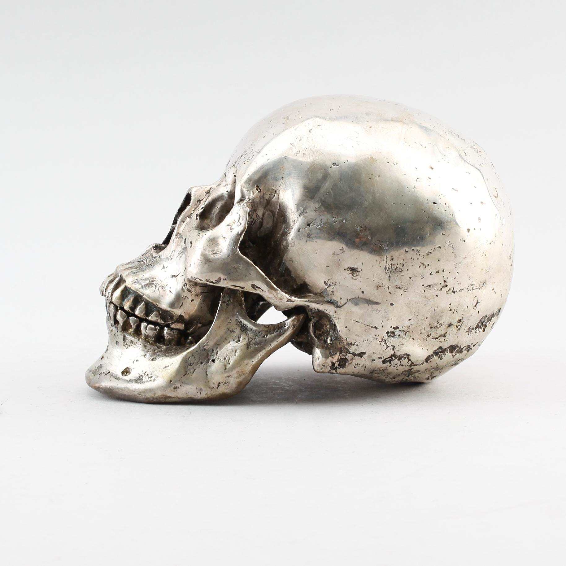 FIGUR, försilvrad metall, sent 1900-/2000-tal.