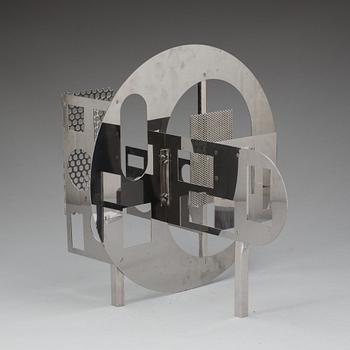 OKÄND KONSTNÄR, vitmetall, ej signerad.