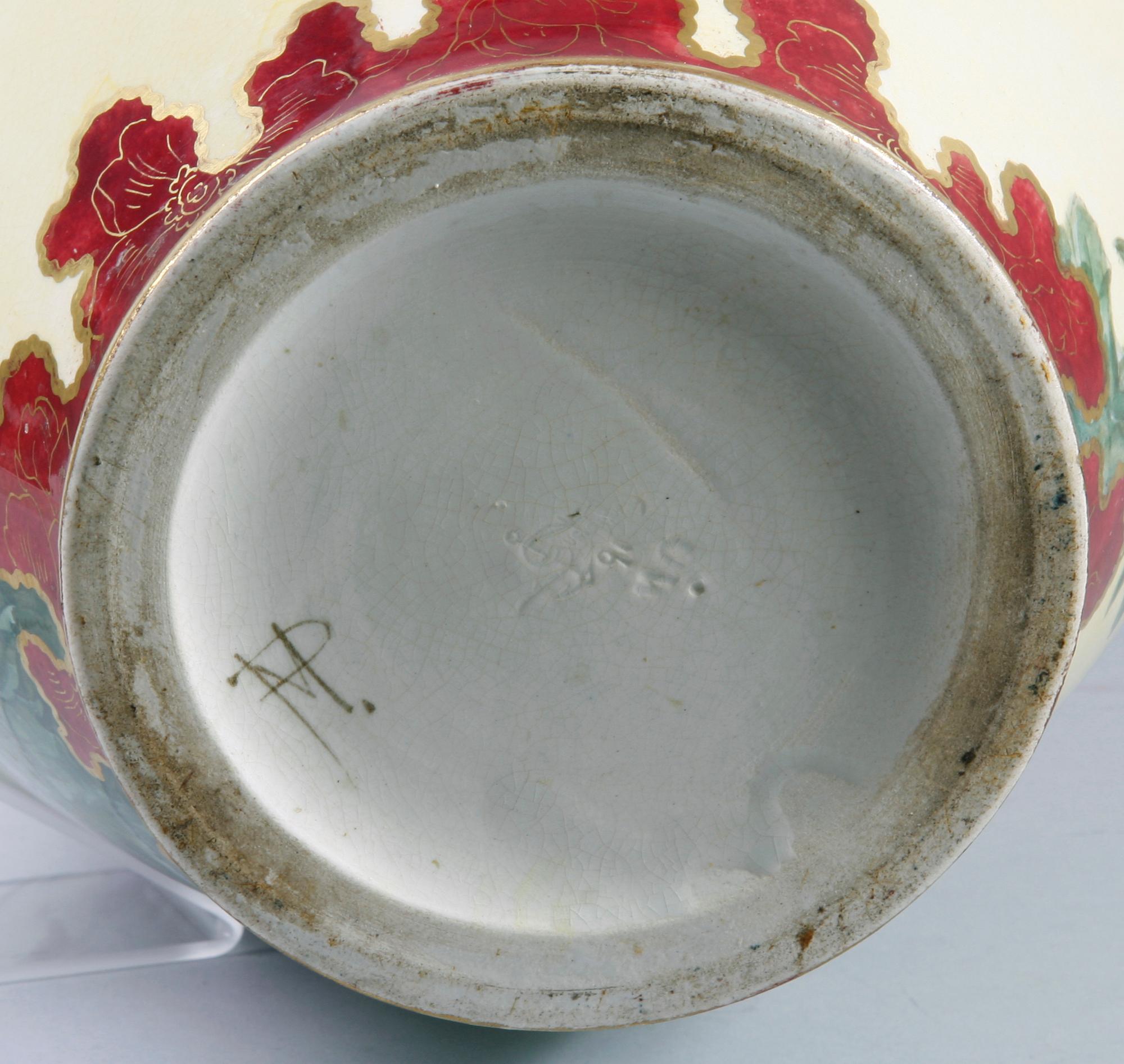 GOLVVAS, flintgods. Gustavsberg 1891. Sign MP.