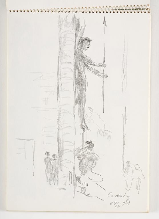 Lotte Laserstein, 3 skissblock med teckningar.