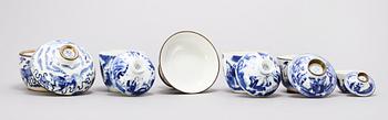 PARTI PORSLIN, 6 delar, Kina, 1800/1900-tal.