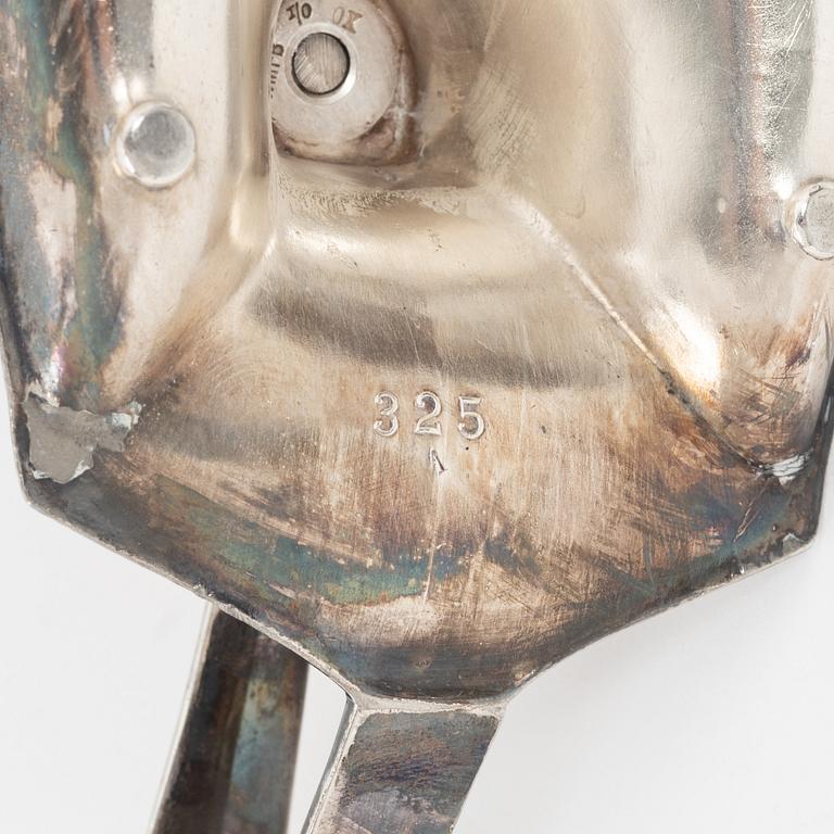 A pair of jugend candlesticks, Württembergische Metallwarenfabrik.