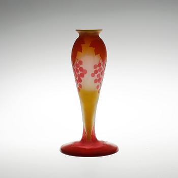 VAS/LAMPFOT, glas. Emile Gallé, Nancy Frankrike, 1900-talets början.