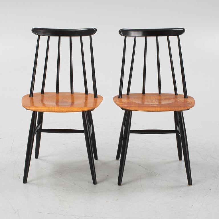 Ilmari Tapiovaara, a set of six 'Fanett' chairs from Edsbyverken, 1960's.