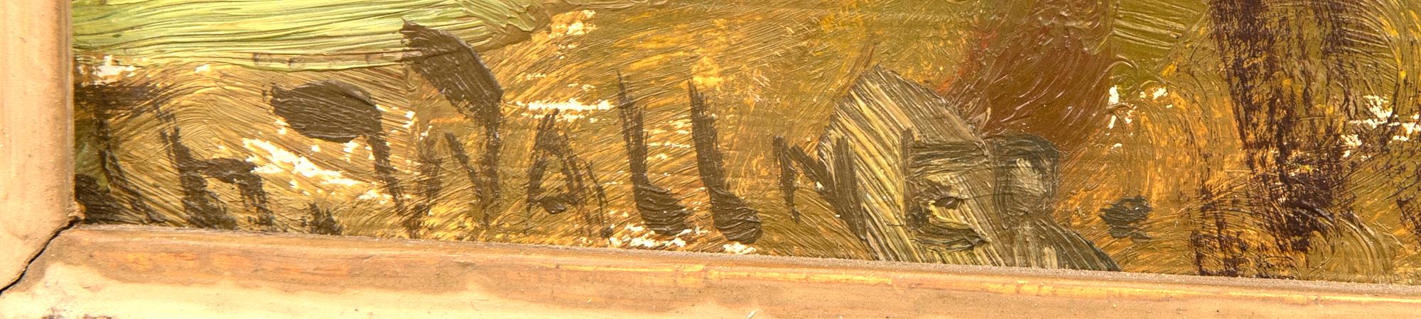 Thure Wallner, olja på pannå signerad.