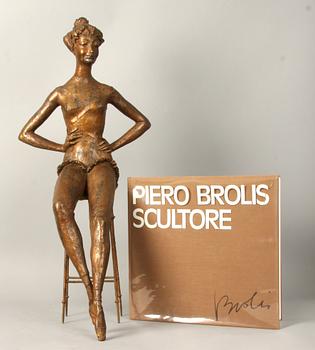 PIERO BROLIS, skulptur, brons, sign, 1962.