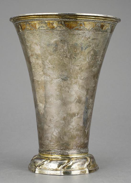BÄGARE, silver, Lorens Stabeus, Stockholm, 1769. Vikt ca 568g.