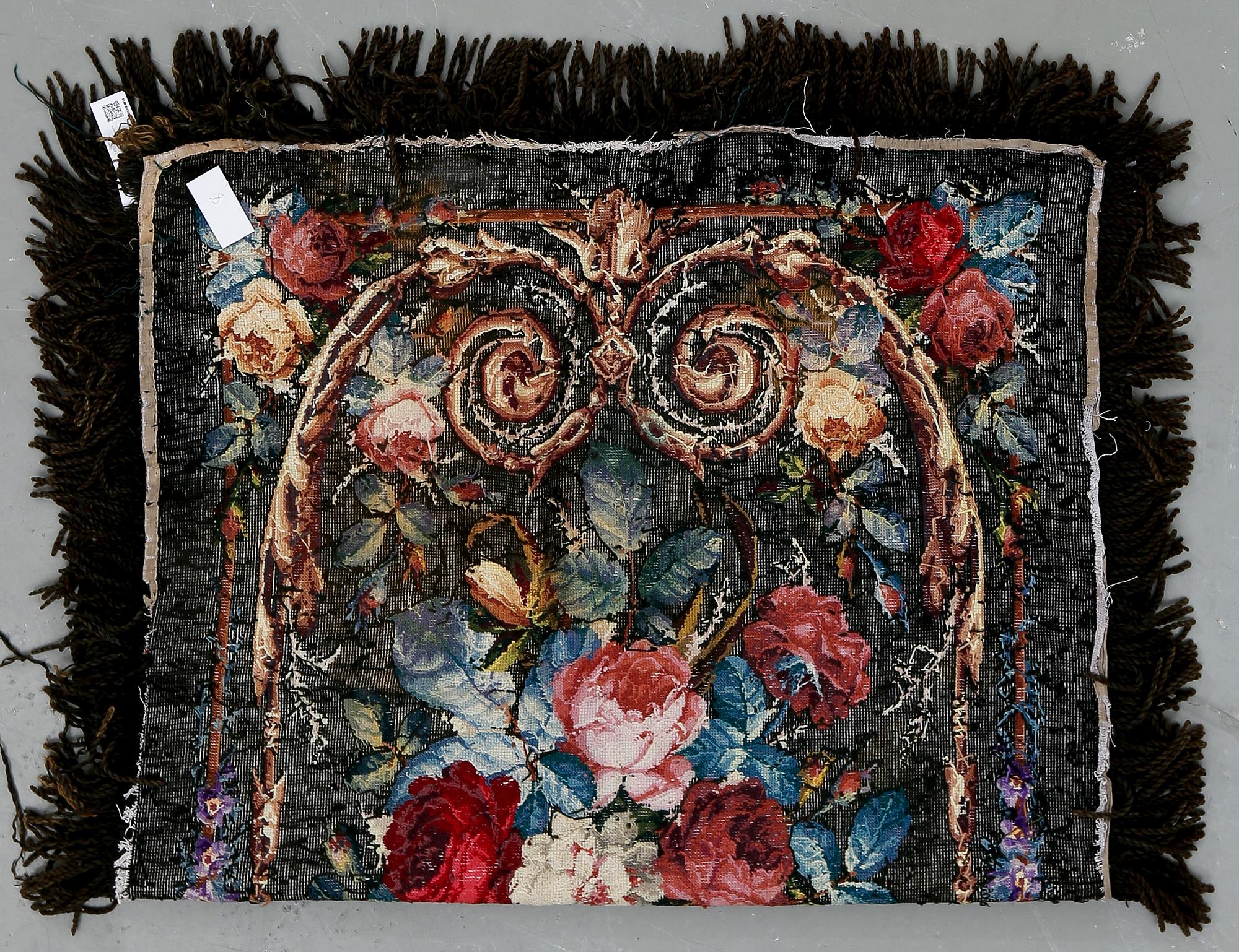 BRODERI, 1800-talets andra hälft. Ca 192x117 cm.