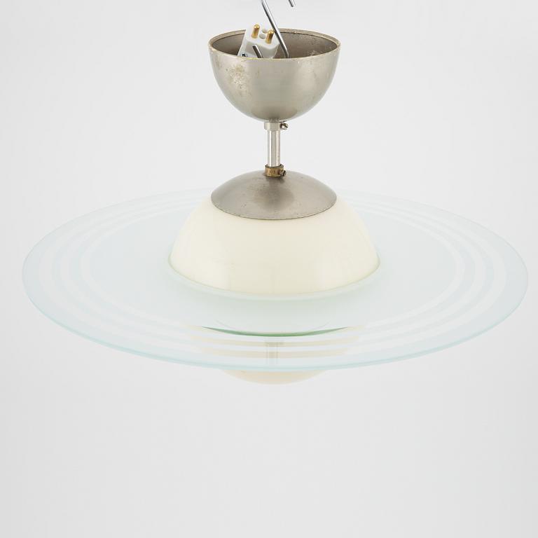 Taklampa, sk Saturnuslampa, funkis, 1930-/1940-tal.