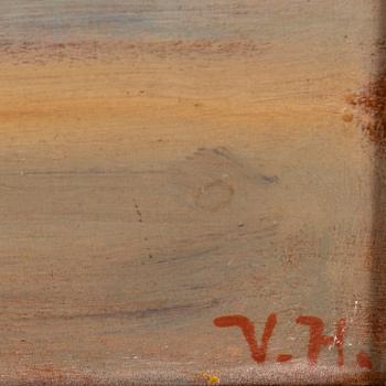 VILHELM HOLMGREN, oil on panel, signed V.H.