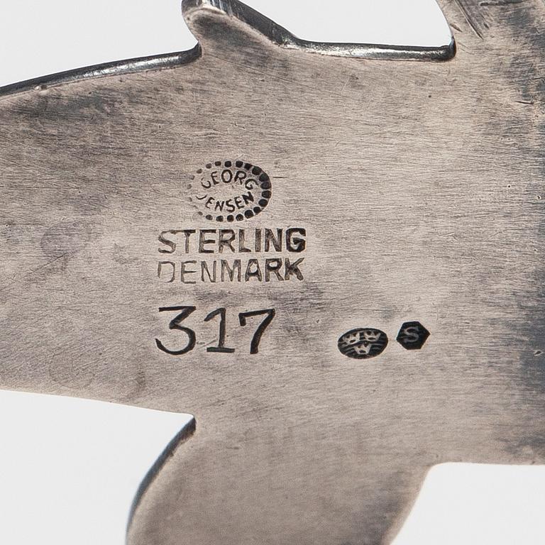 Georg Jensen. A sterling silver brooch. Copenhagen.