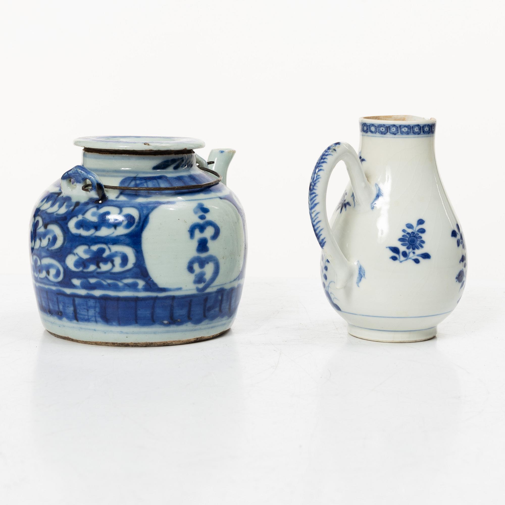 Parti porslin, 8 delar, Kina, 1600-1800-tal.